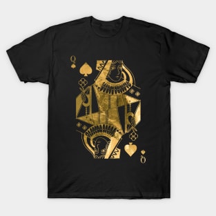 Queen Pikes - Golden playing cards T-Shirt